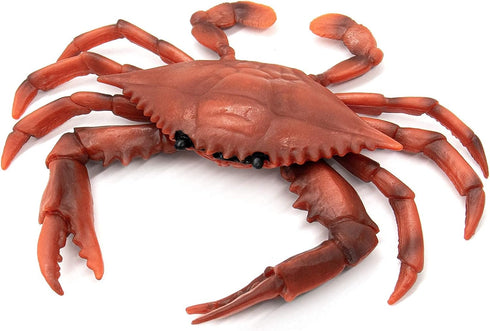 2-Pack) AUEAR, Plastic Crab for Decor Artificial Sea Life Creatures, Simulated Animal Home Party Creative Gift (Red