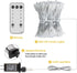 Window Curtain String Lights 20 feet, 600 LED Fairy Twinkle Lights with Remote, Warm White