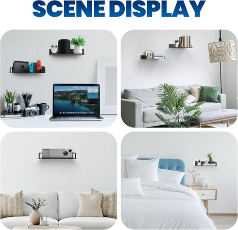 Floating Shelf for Projector Aluminum Alloy, Wifi Router Wall Mount Shelf, Cable Box Shelf for Wall Mounted TV, DVD