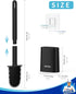 Set, 2 Pack MR.SIGA Toilet Brush and Holder Wall Mounted Toilet Bowl Brush, Compact Toilet Scrub Brush with Holder