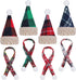 Geyoga 8 Pcs Mini Santa Hats and Scarves Decor Doll Christmas Accessories Small