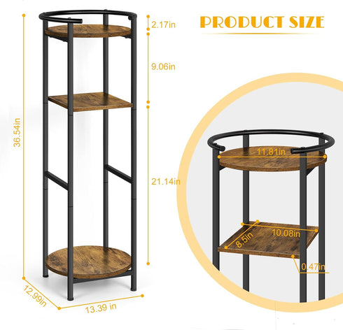 5 3-Tier 36.5'' 1-5 Gallon Water Dispenser Jug Stand Drink Beverage Dispenser Holder with Storage Shelf, Tall Water