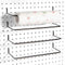 Paper Towel Holder for Pegboard, Extendable, Fits Any Standard Pegboard, 4 Packs, Black