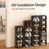 Closet, 5 Closet Shoe Racks for Tiers Stackable Shoe Rack for Front Door Entrance Free Standing Plastic Shoe Stand