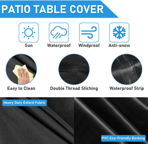 16 Inch, 16 16 17 Inch Patio Ottoman Cover Square Waterproof Outdoor Side Table Furniture Covers, Heavy Duty Outdoor