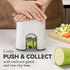 3 KEOUKE Multifunctional Vegetable Chopper White - Interchangeable Blades Potato French Fry Cutter with Container
