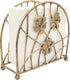 Antique Bronze Metal Floral Petals & Branches Freestanding Napkin Holder, Tabletop Tissue Dispenser
