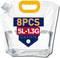 Collapsible Water Container Bag 8Pcs 1.3 Gallon, Freezable Plastic Foldable water Pouch