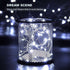CYLAPEX 6 Pack Cool White Fairy String Lights, Battery Operated, 3.3ft 20 LEDs Silvery Copper Wire