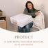 Hayden Hill Luxury Organic Cotton Sweater & Blanket Storage Bag, 20" Fits 9 Cashmere Sweaters, Moth Proof Bag