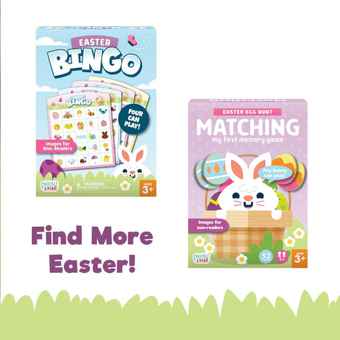 3 Chuckle & Roar - Easter Bingo - Family Game Night Fun - Spring Themed Classic Game - Great for Preschool Learning