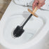 Leadfun Toilet Bowl Brush and Holder, Toilet Brush with Bamboo Handle and Covered Holder, Dual Brush Options, Weighted