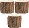 Yardwe Wooden Flower Pot - 3PCS Bark Vase Rustic Country Style Flower Planter, 10x10x10cm