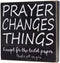 Farmhouse Bathroom Decor, Rustic Wall Decor Box Signs about 8" Square, Prayer Changes Things