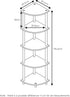 Furinno Turn-N-Tube 5 Tier Corner Display Rack, Multipurpose Shelving Unit, 1-Pack, French Oak Grey/Black