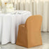 1 Set Efavormart Gold Linen Polyester Folding Chair Covers for Dining Chairs Party Wedding Banquet Outdoor Event