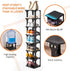 5 Closet Tiers Shoe Rack Organizer for Shoe Holder Storage Narrow Plastic Vertical, Free Standing Shoe Rack Shelf