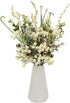 5 5) Tinsow Pcs Artificial Berry Stems for Flower Arrangement Christmas White Holly Berry with Eucalyptus Branches