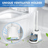 Heavy Duty Toilet Plunger and Brush Set, 2-in-1 Toilet Brush and Plunger Combo with Ventilated Holder, Bowl Brush for