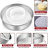 E-far 8 Inch Cake Pan Set of 2, Stainless Steel Round Baking Pans with Parchment Rounds & Side Liner Roll