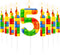 MTLEE 9 Pcs Building Block Candles Number 1-9 Building Block Candle Numeral Birthday