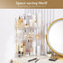 Counter Countertop (3 Aveniee Corner Bathroom Organizer, Bathroom Shelf Makeup Storage, Clear Perfume Tray Holder