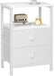 LOAKEKEL Night Stand, Nightstand with 2 Fabric Drawers for Bedroom, Small End