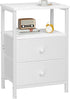 LOAKEKEL Night Stand, Nightstand with 2 Fabric Drawers for Bedroom, Small End