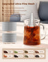 304 1.8 3 Cone Tea Infusers for Loose Leaf Tea, Stainless Steel Tea Strainer Fine Mesh, x Loose Leaf Tea Steeper with a