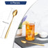 Long Handle Iced Tea Spoon, 7.8-Inch Gold Coffee Spoon, Set of 6 Stainless Steel Ice Cream Spoons