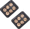 Small Nonstick Baking Sheet 9.45 x 7.09 Inch (Inner 7.5x6) - 2 Pack Mini Cookie Tray for Toaster Oven, No Warp No Rust