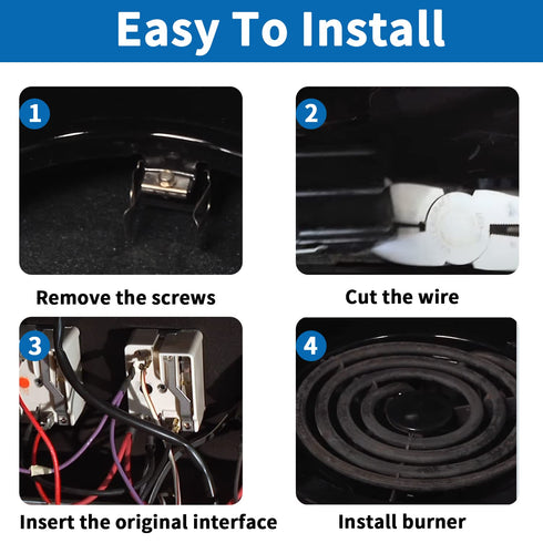 WB2X8228 Wire Kit and Element Receptacle - Compatible with GE Hotpoint Electric Ranges, 2 Pack