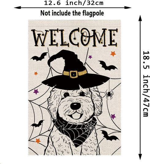 Set 11 12.5x18 Inch Seasonal Garden Flags Golden Doodle Double Sided Flags of Holiday Farmhouse Indoor Outdoor Yard