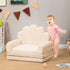 2-in-1 Kids Couch, Toddler Couch Fold Out, Comfy Toddler Chair, Convertible Kids Sofa to Lounger with Pocket
