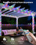 79FT 240LED 1200mah 8 2 Pack Rope Lights, Rechargeable Outdoor Waterproof String Lights with Portable Rechargeable