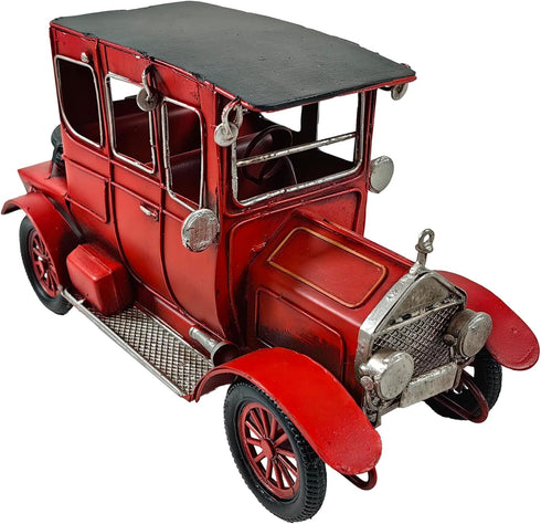 Berfutall 10'' Iron Classic Red Classic Cars Model Collectible Vehicle Decoration for Table Top Decor