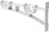 AddGrace Double Curtain Rod Brackets Set of 4, White Drapery Rod Window Hardware Holders