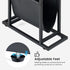 FLYJOE Narrow Side Table with PU Leather Magazine Holder Rustic Slim Little Thin Table for Living Room, Bedroom, Sofa