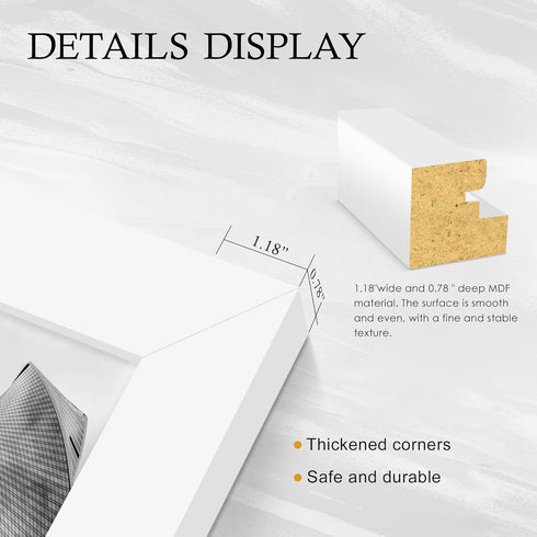 20x27, 20 27 27x20 2 Pack. Puzzle Frame for x in Posters and Art Prints, Horizontal or Vertical Wall Mounting, White