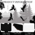 Blulu 4 Pieces Wooden Bird Wall Decor, Flying Bird Sculptures Wall Art for Home Living Room Bedroom Kitchen Decoration