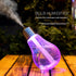 Portable Bulb Air Humidifier, USB Ultrasonic Mini Diffuser with 7 LED Colors for Home Office, 400mL, Silver