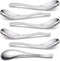 AOOSY 6-Piece Heavy Weight Stainless Steel Soup Spoons with Ergonomic Short Handle