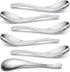 AOOSY 6-Piece Heavy Weight Stainless Steel Soup Spoons with Ergonomic Short Handle