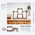 Wood Display Stand, Antique Wooden Display Shelf, Freestanding Small Bookshelf Desk Organizer for Home Office