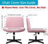 Armless YISUN Waterproof Criss Cross Chair Cover, Stretch Jacquard Chairs Slipcover Washable Removable Office Desk