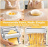 7 Settings 2-in-1 Pasta Maker with Thickness Roller, Cutter, Hand Crank and Table Clamp, Stainless Steel Manual Pasta