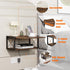 2-Tier Floating Nightstand, Wall Mounted Bedside Table, Wood Bedside Shelf Wall Mounted Nightstand, Floating Bedside