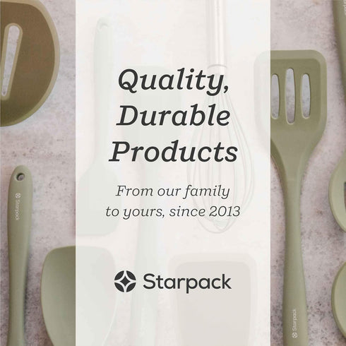 Starpack 'Let it Drain' XL Silicone Slotted Spoon, Large Heat Resistant Cooking Spoon for Non-Stick Serving