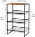 4 Closet 4 Closet Garden you Shoe Rack for Narrow Tiers, Small Shoe Rack with Brown Wooden Tabletop, Adjustable Metal