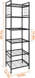 GIOTORENT 6-Wire Metal Storage Shelf, Pantry Rack for Laundry, Kitchen, Bathroom Organizer - Black